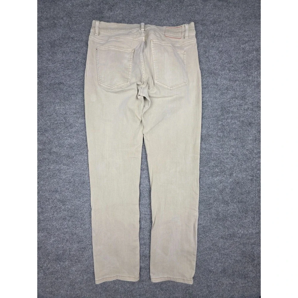 Marine Layer 5 Pocket Slim Straight Twill Pant Men's 33 x 32 (FITS 32 x 30)Beige